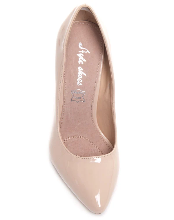 Chaussures femme Style Shoes: Escarpin beige vernis