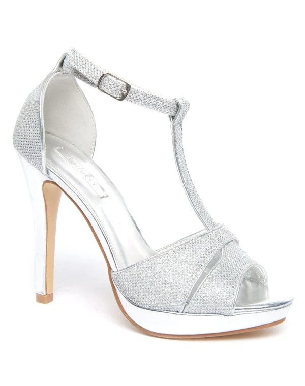 Chaussure femme Bellucci: Escarpin argent ouvert