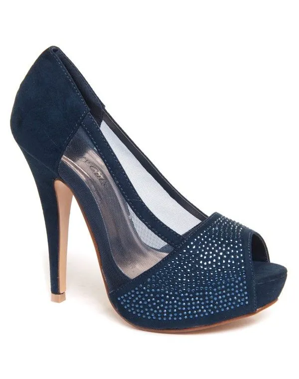 Chaussures femme Beauty Girl's: Escarpins bleus en résine
