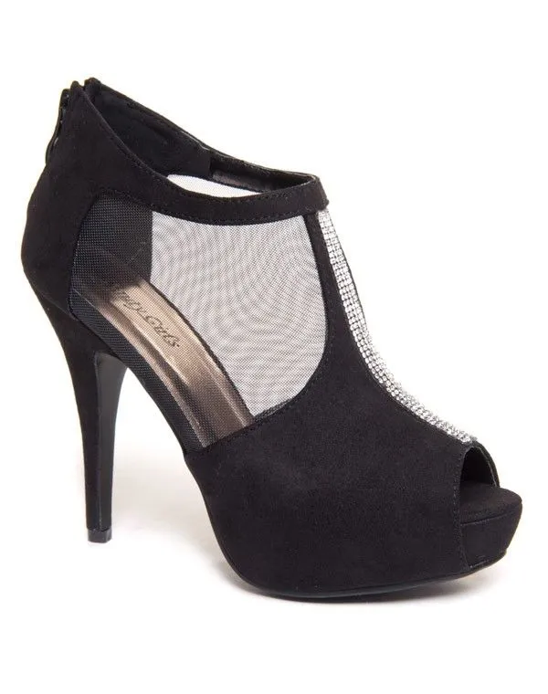 Chaussure femme Beauty Girl's: Bottines noires à talon à résine