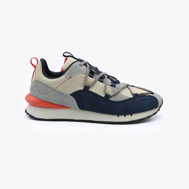 Sneakers Appolo bleu marine gris et rouge
