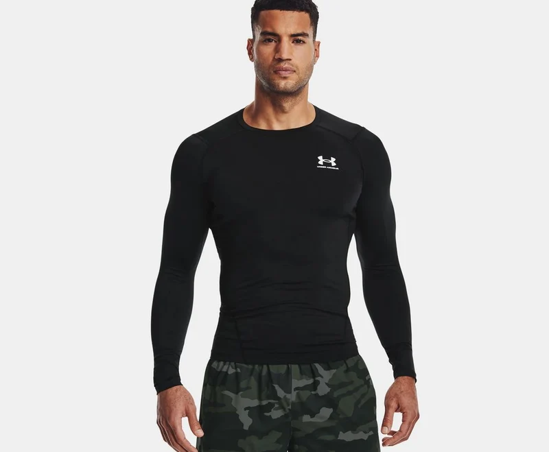 Haut de Compression à manches longues UA HeatGear® Black