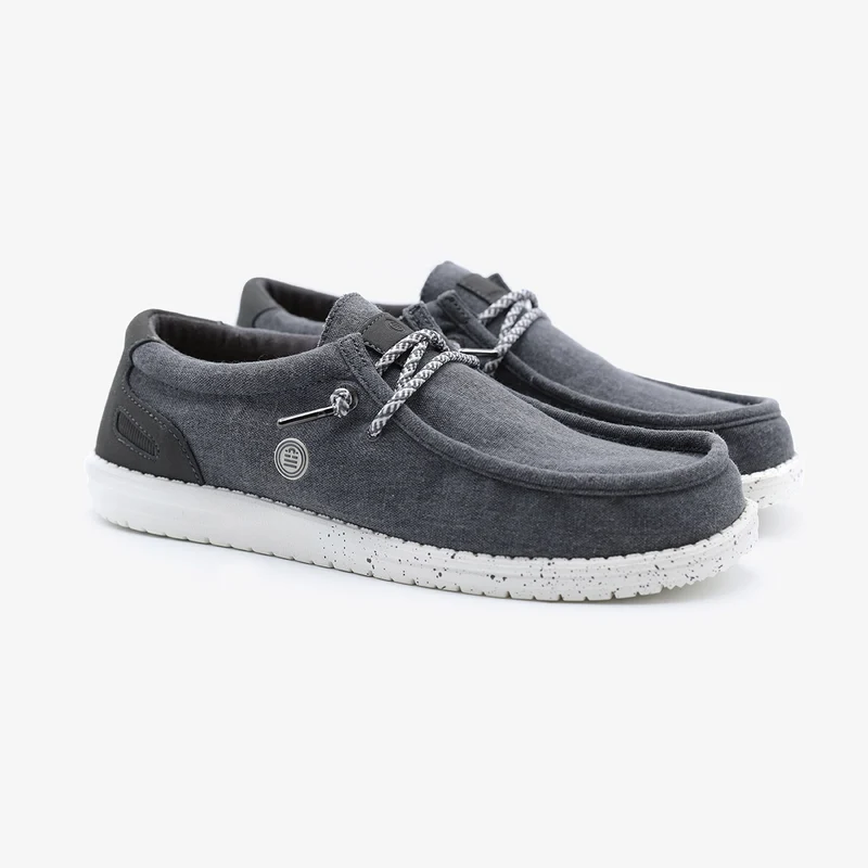 Chaussures bateau Saint-Jean gris carbone
