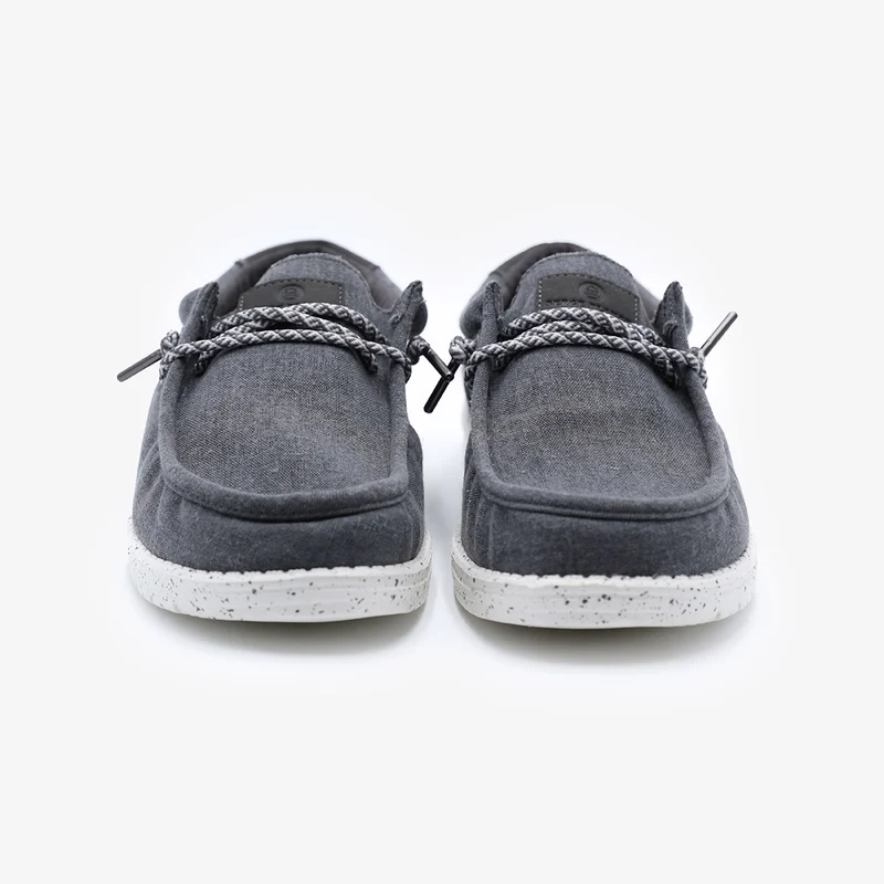 Chaussures bateau Saint-Jean gris carbone