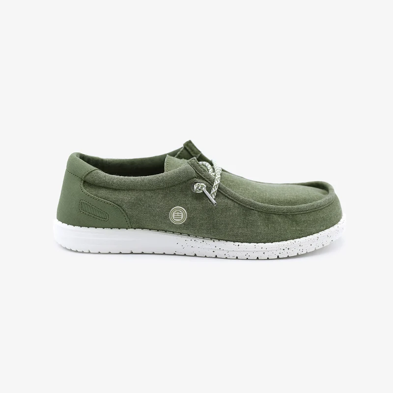 Chaussures bateau Saint-Jean vert olive