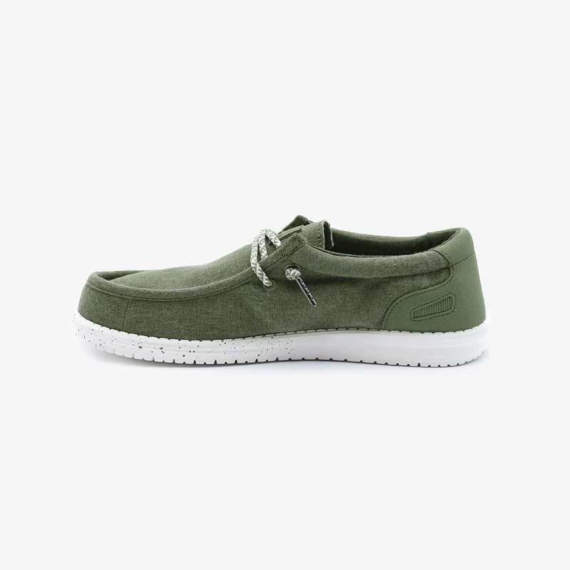 Chaussures bateau Saint-Jean vert olive