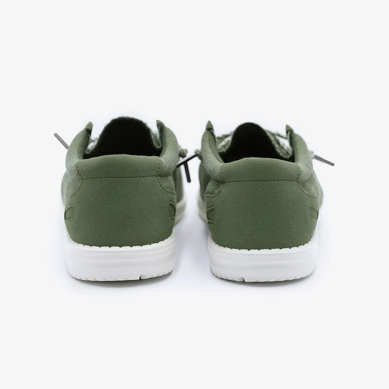 Chaussures bateau Saint-Jean vert olive