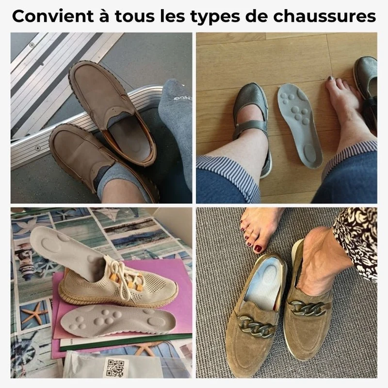 Semelles Orthopédiques - Soutien 4D Anti Douleur