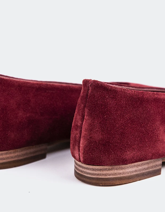 Thena Burgundy Suede