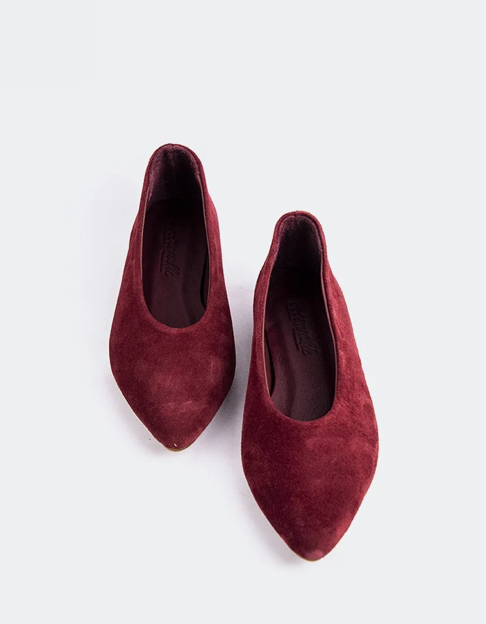 Thena Burgundy Suede