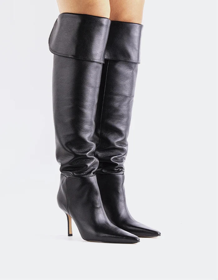 Hazley Black Leather