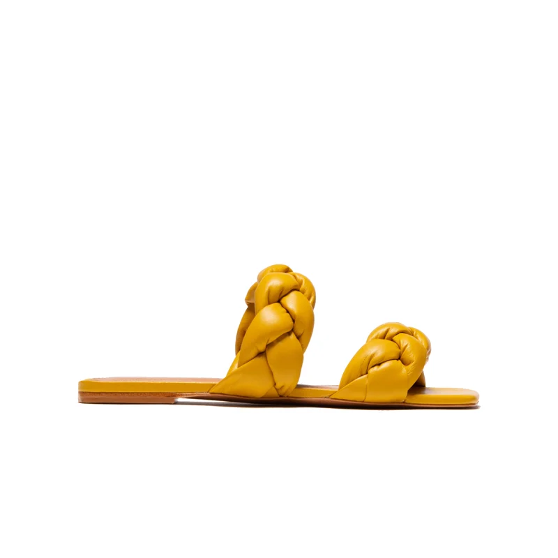 Norine Mustard leather