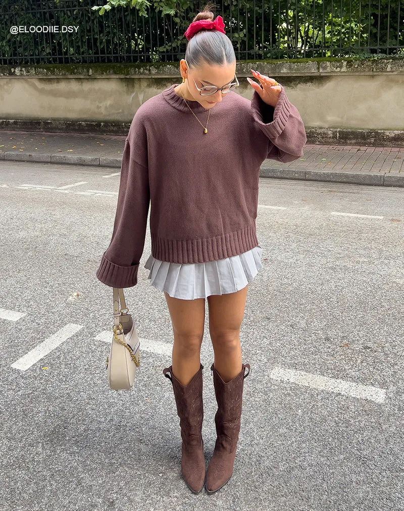 Bottes marron ajourées en suédine – esprit western revisité