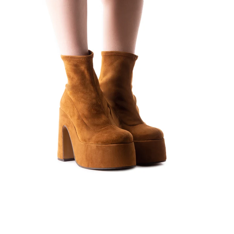 Flash Brown Suede Stretch