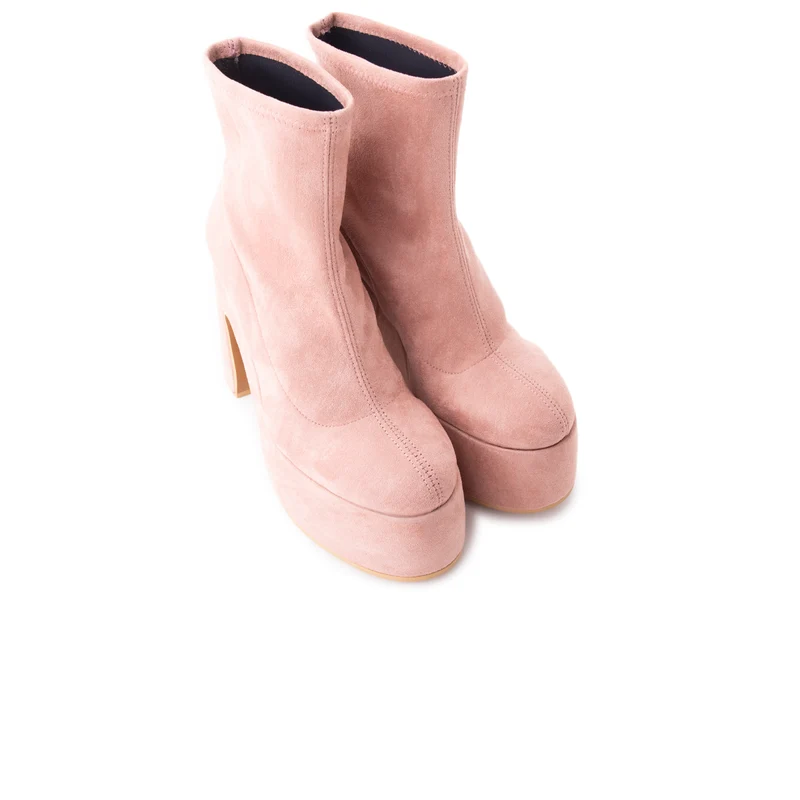 Flash Pink Suede Stretch